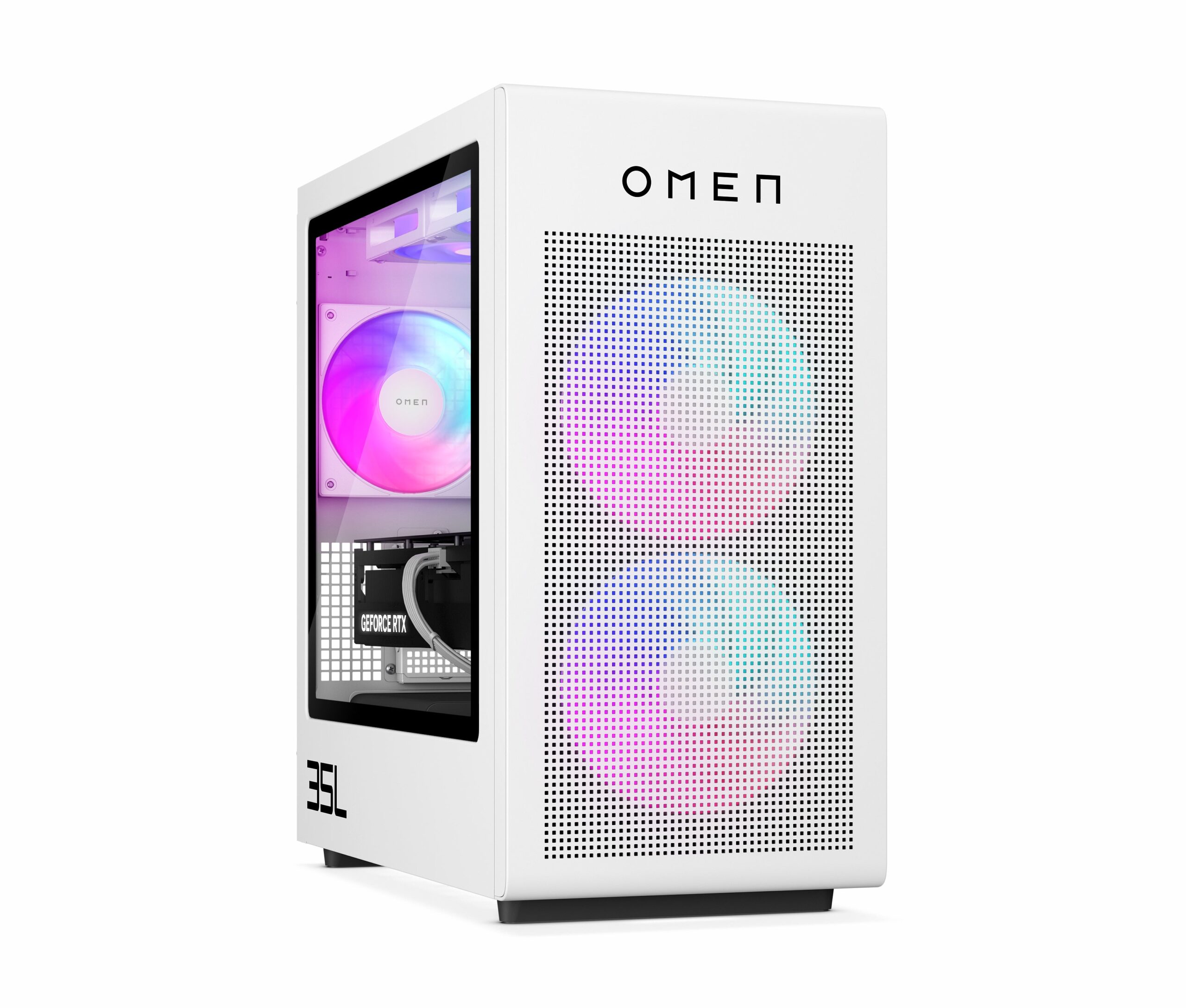 OMEN 35L Gaming Desktop GT16-0077m PC, Windows 11 Home, AMD Ryzen™ 5, 32GB RAM, 512GB SSD, NVIDIA® GeForce RTX™ 4070 SUPER, Ceramic white - Image 11